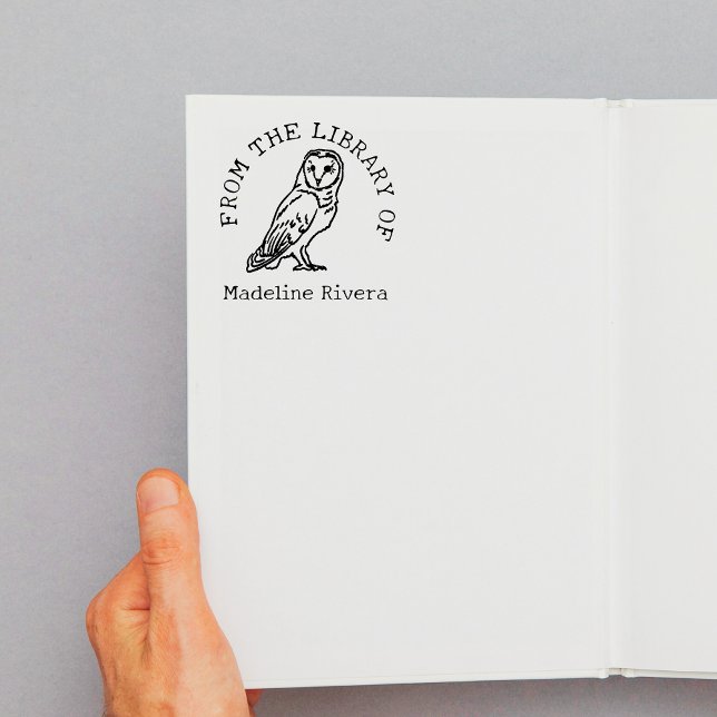 Aus der Bibliothek des Barnbuschbuches Gummistempel (From The Library of Barn owl )