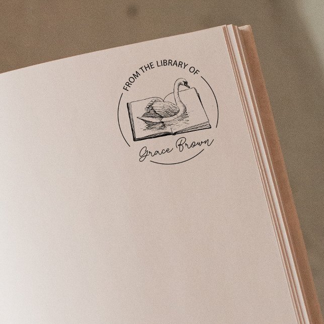 Aus der Bibliothek des Niedlichen gesägten Buches Gummistempel (Von Creator hochgeladen)