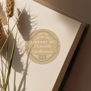 Aus der Bibliothek des Personalisierten Buches Ind Runder Aufkleber