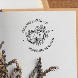 Aus der Bibliothek des Vintagen botanischen Buches Gummistempel