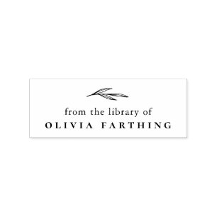 Aus der Bibliothek Einfache Ex Libris Custom Gummistempel