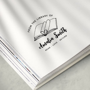 Aus der Bibliothek Einfaches Herzbuch Gummistempel