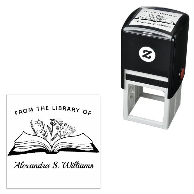 Aus der Bibliothek Ihres Namens Öffnen der Blume B Permastempel (Beispiel)