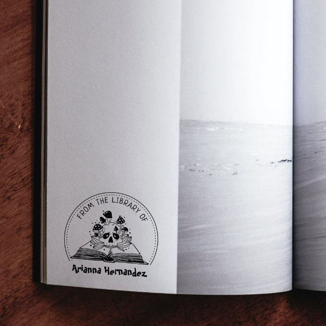 Aus der Bibliothek, Mystischer Pilzschädel Gummistempel (Von Creator hochgeladen)