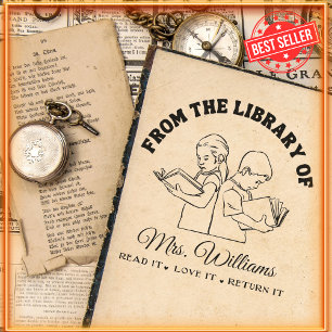 Aus der Bibliothek   Read Students Books Teacher Permastempel