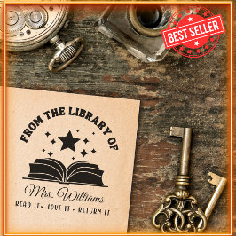 Aus der Bibliothek | Stars Vintag Teacher Book Permastempel