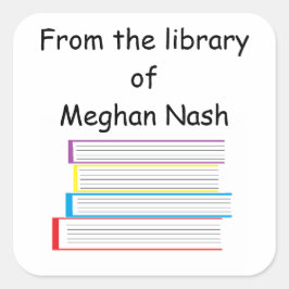 "Aus der Bibliothek von..." Aufkleber