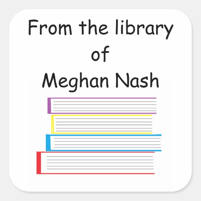 "Aus der Bibliothek von..." Aufkleber (Vorderseite)