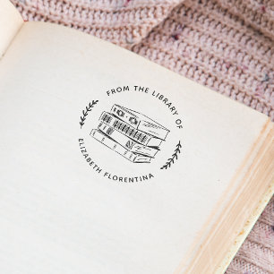 Aus der Bibliothek von Einfaches modernes Buch-S Permastempel