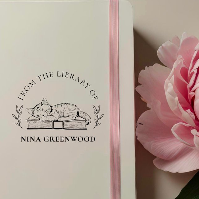 Aus der Bibliothek von | Katze auf Buch & Elegante Permastempel (Von Creator hochgeladen)