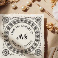 "Aus der Bibliothek von" Monogramm-Bibliotheks-Exl
