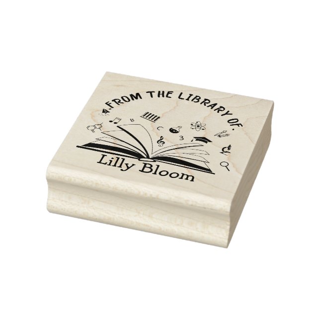 Aus der Bibliothek von - Personalisierter Name Gummistempel (Stempel)