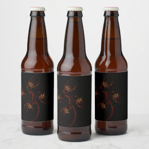 Aus der dunklen Abstrakten Kunst Bierflaschenetikett