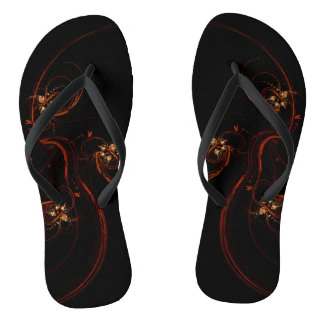 Aus der dunklen Abstrakten Kunst Flip Flops