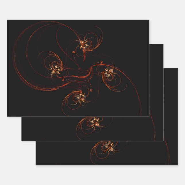 Aus der dunklen Abstrakten Kunst Geschenkpapier Set (Set)