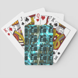 Aus der Ferne sieht man Cyan Fish-Skala, eng Schac Spielkarten