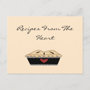 Aus der Herz-Pie-Rezept-Karte Postkarte
