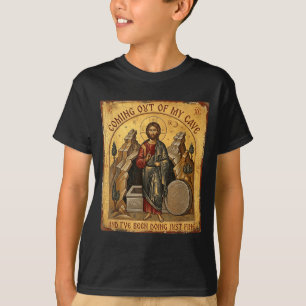 Aus der Höhle kommendes T-Shirt Jesus Christliche