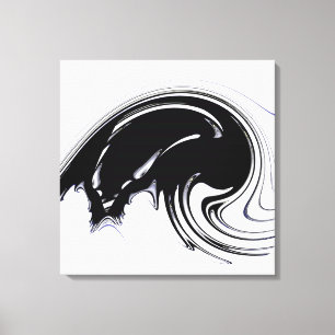 Aus der Kontrolle Fraktal Leinwand gepackt Print