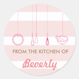 Aus der Küche der Backaufkleber Runder Aufkleber
