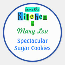 Aus der Küche der blauen grünen Backkleber