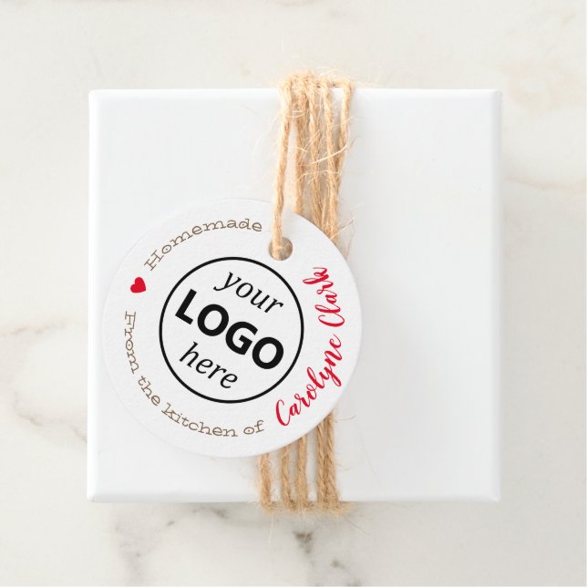 Aus der Küche der Logovorlage Kraft Papier Geschenkanhänger (Beispiel)