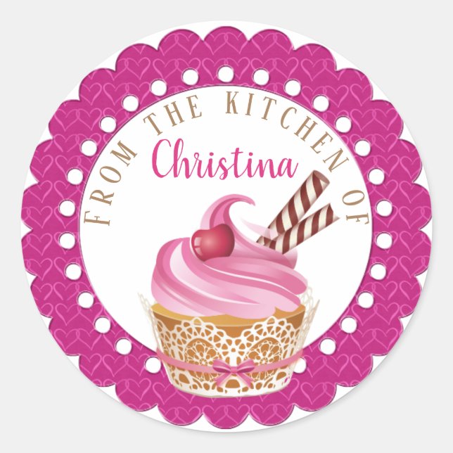 Aus der Küche des Backens Runder Aufkleber (Vorderseite)