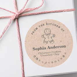 Aus der Küche des Lebkuchenbrotes Cookie Kraft Pap Runder Aufkleber