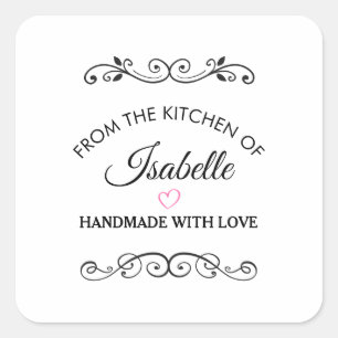 Aus der Küche des Meldebogens Quadratischer Aufkleber