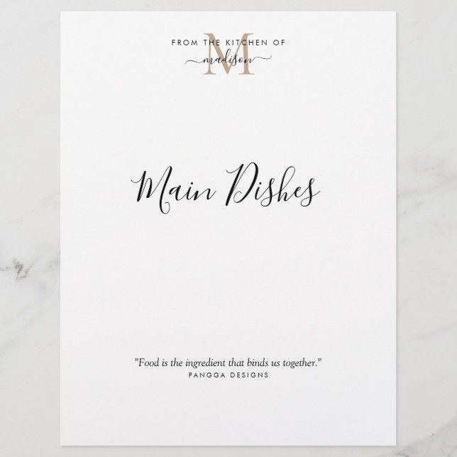 Aus der Küche des Monogram Rezeptorenders (Vorderseite)