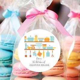 Aus der Küche des Retro-Rundstickers Runder Aufkleber