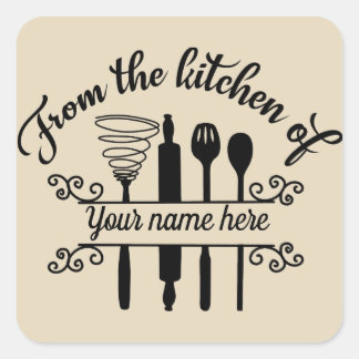 Aus der Küche mit dem Aufkleber