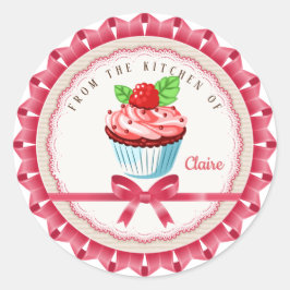 aus der Küche Runder Aufkleber