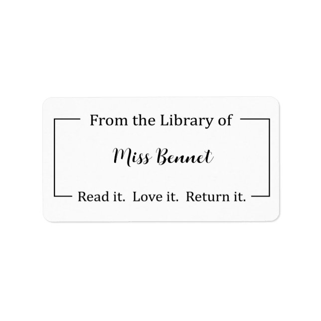 Aus der Labelbibliothek, Lehreraufkleber Adressaufkleber (Vorne)