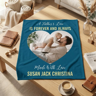 Aus der Liebe eines Vaters Personalisiertes Foto Fleecedecke