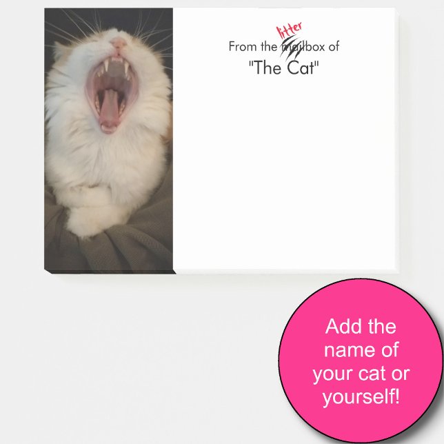 Aus der Litter Box: Custom Funny Cat Memo Post-it Klebezettel (Von Creator hochgeladen)