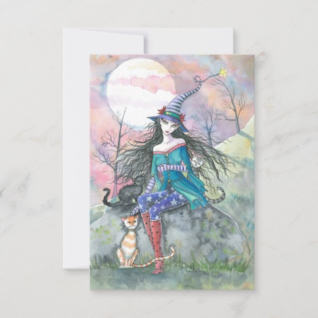 Aus der normalen Halloween-Hexe Karte (Vorderseite)
