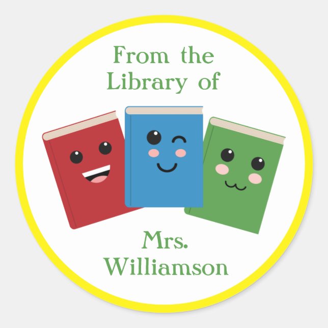 Aus der Personalisierten Lehrernamensklasse Runder Aufkleber (Vorderseite)