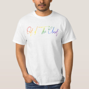 Aus der Regenbogen-Flaggen-Handschrift des T-Shirt
