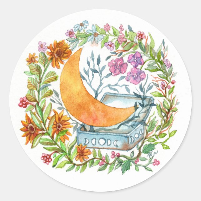 Aus der Schachtel gehen Runder Aufkleber (Vorderseite)