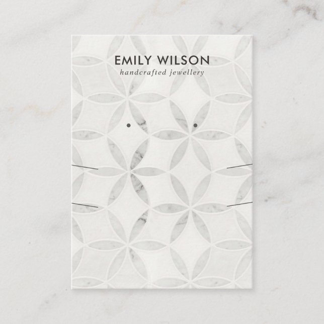 AUS DER WEISSEN BLUMENFLÄCHE LANGE SCHNITTPLATTE E VISITENKARTE (Vorderseite)