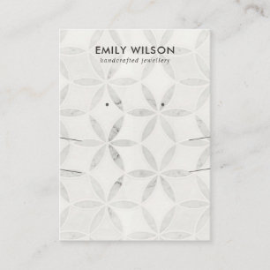 AUS DER WEISSEN BLUMENFLÄCHE LANGE SCHNITTPLATTE  VISITENKARTE