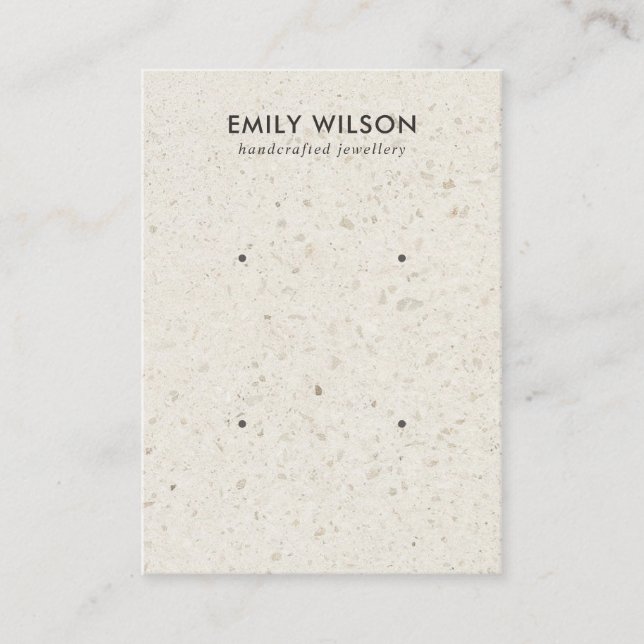 AUS DER WEISSEN TERRAZZO-2-STUDIENKARTE VISITENKARTE (Vorderseite)