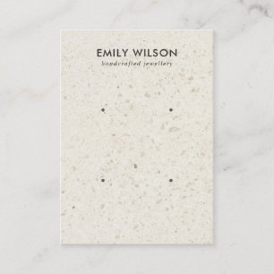 AUS DER WEISSEN TERRAZZO 2 STUDIERENDEN EARRING-AN VISITENKARTE