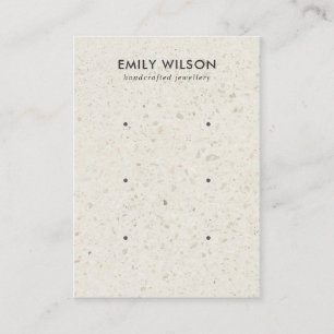 AUS DER WEISSEN TERRAZZO 3 STUDIERENDE EARRING DIS VISITENKARTE