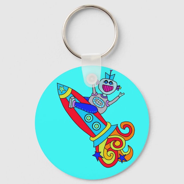 Aus diesem Welt-Roboter Schlüsselanhänger (Vorderseite)