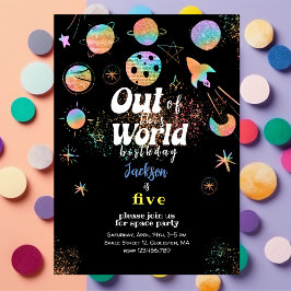 Aus diesem Weltraum-Abenteuer-Kindergeburtstag Einladung