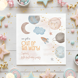 Aus diesem Weltraum-Abenteuer-Kindergeburtstag Serviette