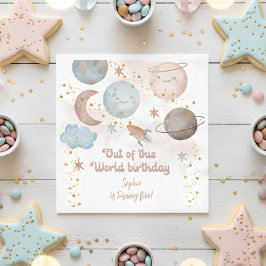 Aus diesem Weltraum-Abenteuer-Kindergeburtstag Serviette