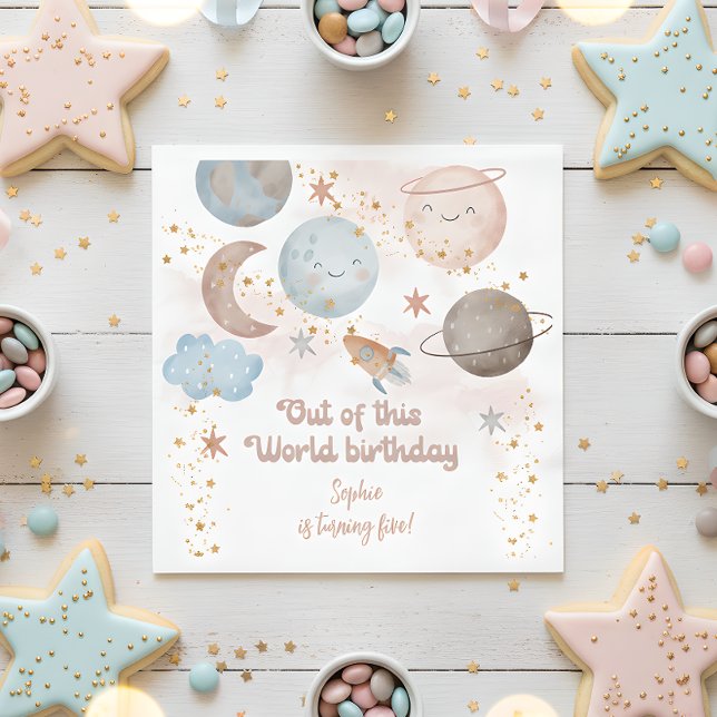 Aus diesem Weltraum-Abenteuer-Kindergeburtstag Serviette (Von Creator hochgeladen)